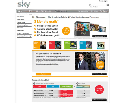 Online-Shop vonSky