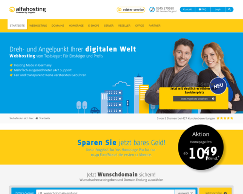 Online-Shop vonAlfahosting