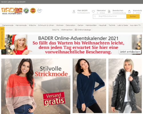 Online-Shop vonBader