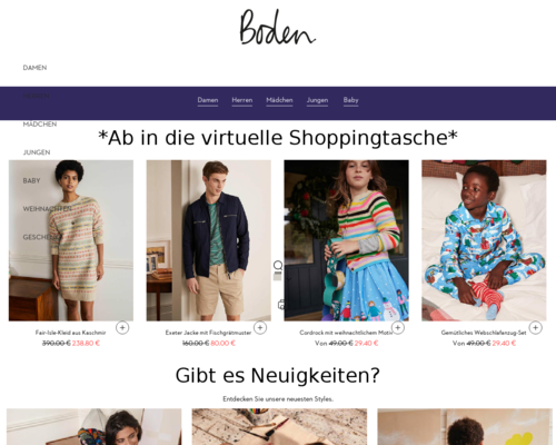 Online-Shop vonBoden