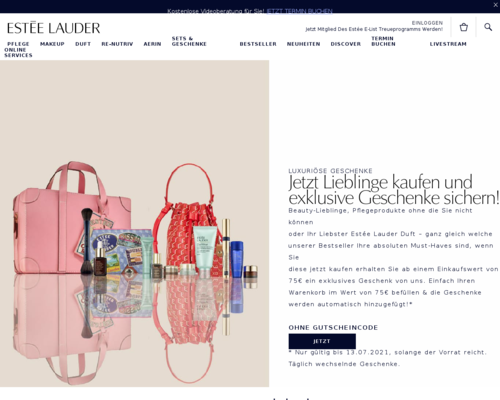 Online-Shop vonEstee Lauder