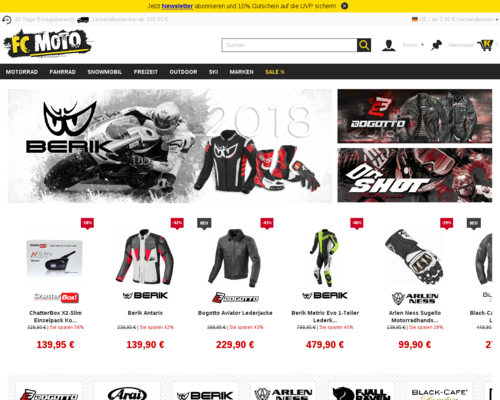 Online-Shop vonFC Moto