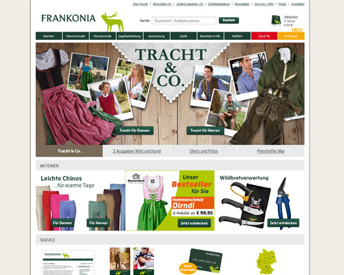 Online-Shop vonFrankonia