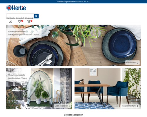 Online-Shop vonHertie