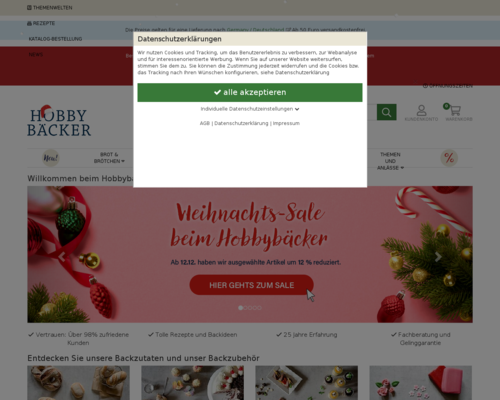 Online-Shop vonHobbybäcker