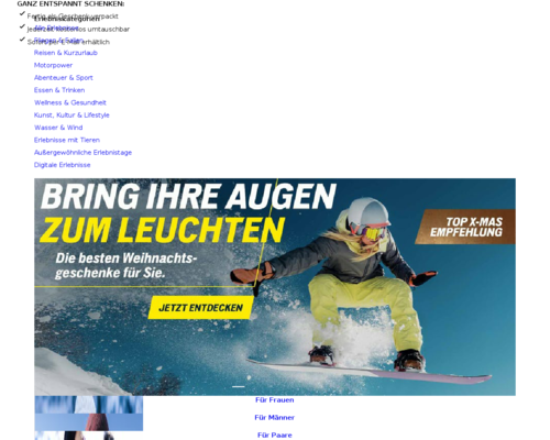 Online-Shop vonJochen Schweizer