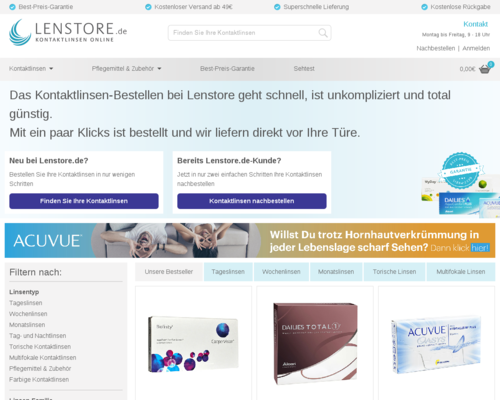 Online-Shop vonLenstore