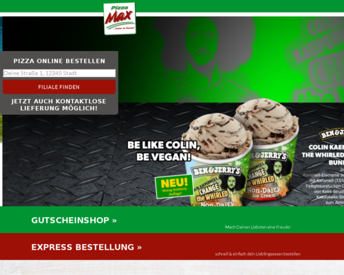 Online-Shop vonPizza Max