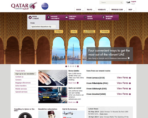 Online-Shop vonQatar Airways