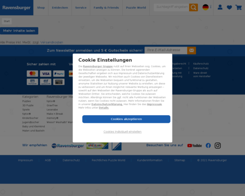 Online-Shop vonRavensburger