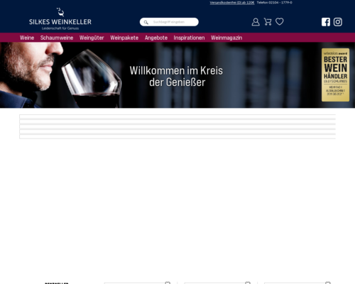 Online-Shop vonSilkes Weinkeller
