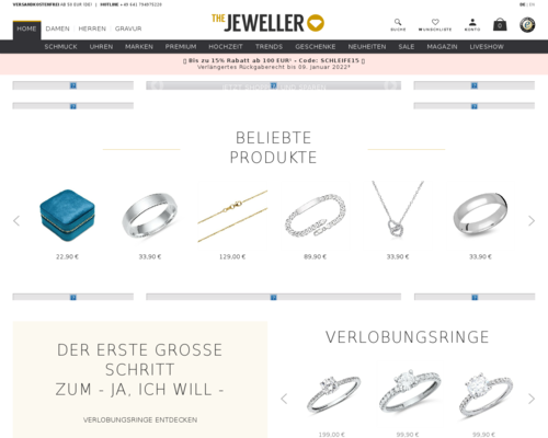 Online-Shop vonThe Jeweller