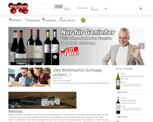 Online-Shop vonWeinUnion